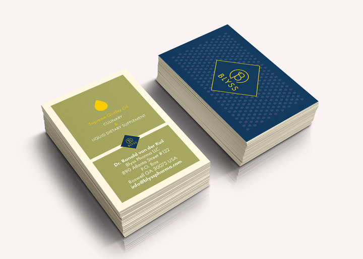 Design logo & business card (corporate design) - BLYSS - culinary oil (logo made from two drops)